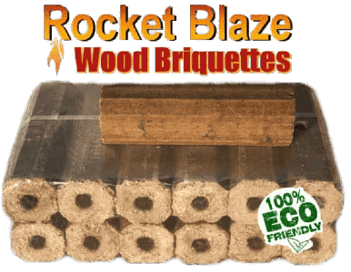 10 kg pack of rocket blaze eco logs