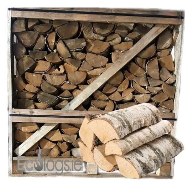 Premium Kiln Dried Birch Firewood Logs Standard 1.2m3 Crate